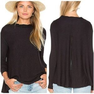 Free People We The Free Lover Rib Thermal Top Black Split